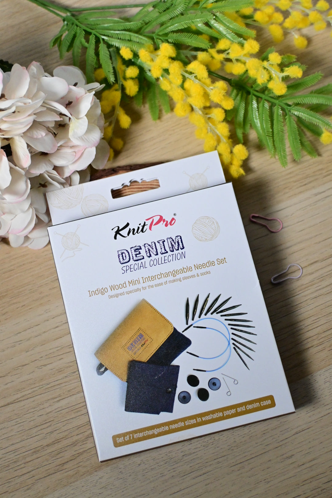 Indigo Denim - Set de Mini Agujas Circulares Intercambiables 5 cm Knitpro