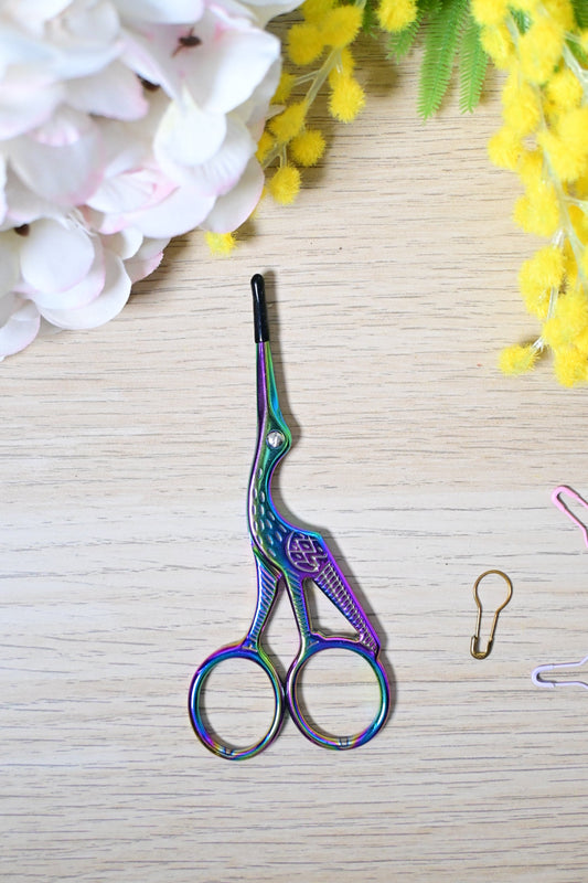 Tijeras forma de Cigüeña Rainbow - 12cm